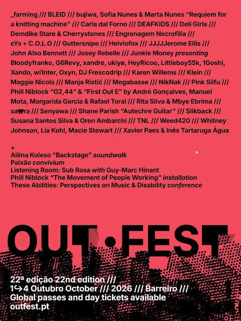 OUT.FEST 2026 - Barreiro in Setúbal